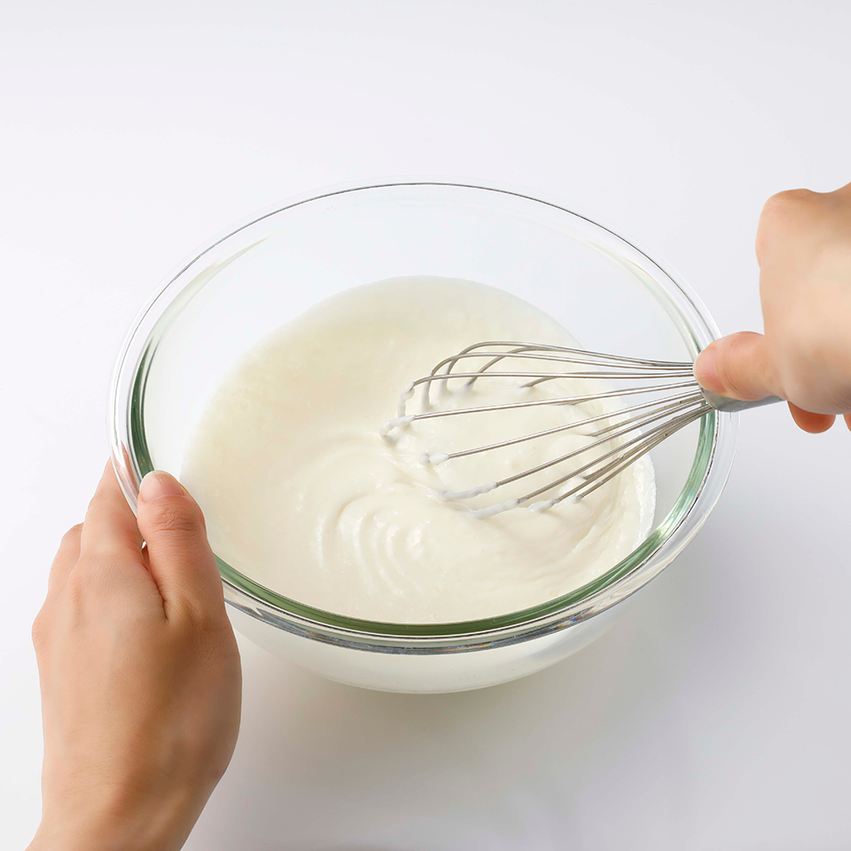 レンジ加熱で、ホワイトソースをかんたん手作り！